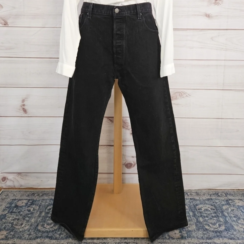 Levi's 501 Original Fit Jean in All Nighter Black Men's Size 40 x 30